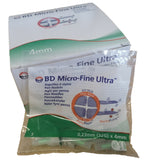 BD Micro-Fine Plus Pen Needles 0.23mm (32G) x 4mm - Box of 20 x 5 (Ref: 325115)