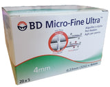 BD Micro-Fine Plus Pen Needles 0.23mm (32G) x 4mm - Box of 20 x 5 (Ref: 325115)