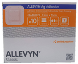 Allevyn Ag Adhesive Dressing 7.5cm x 7.5cm - Pack of 10 Single Dressings (Ref: 66800073)